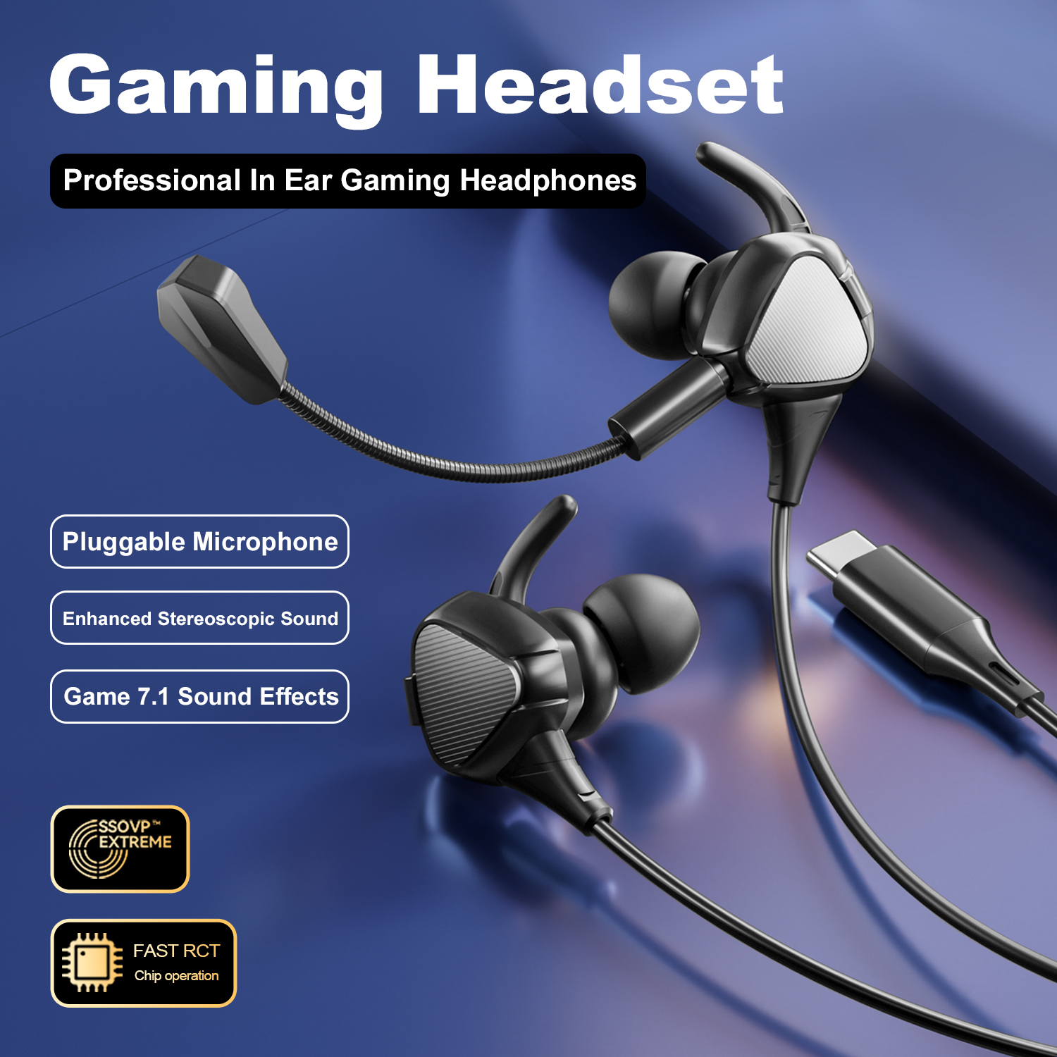 Esports Gaming Bar - In Ear Gaming Earphones With Microphone
