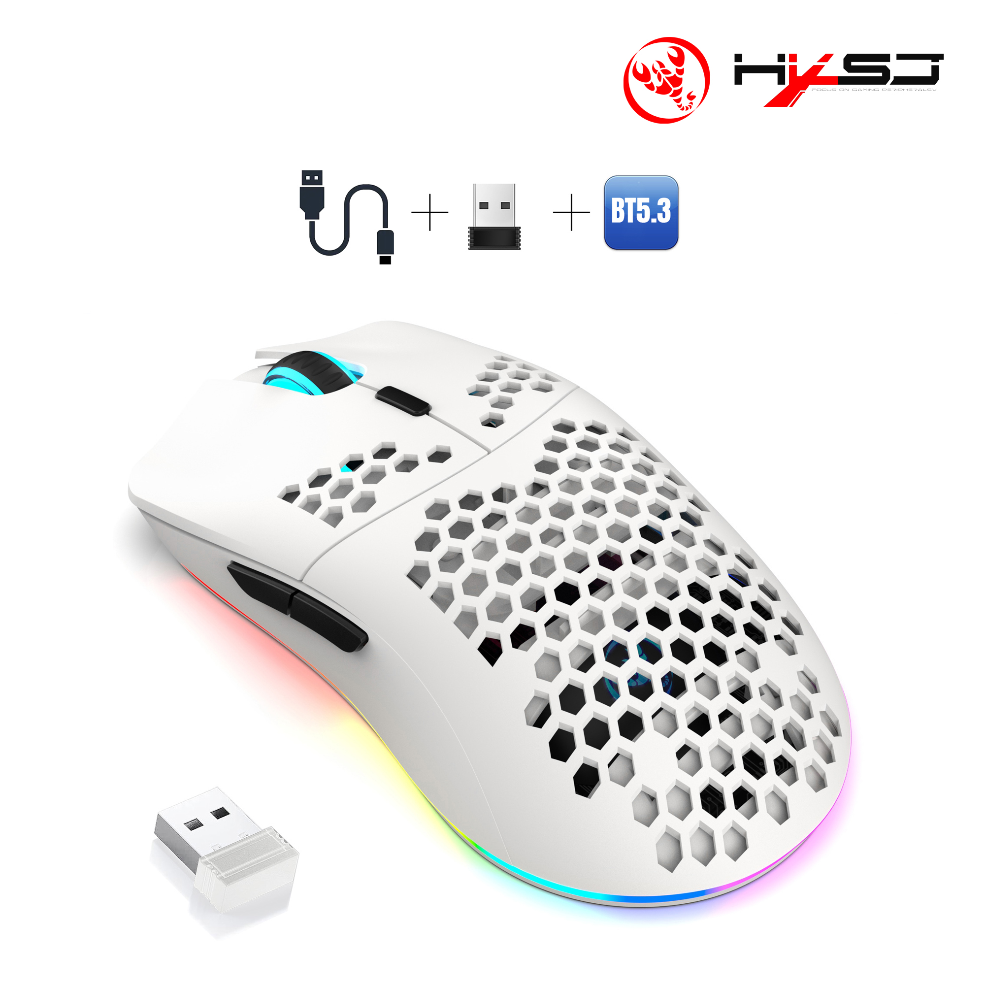 HXSJ T66 3-mode 10000DPI gamin - огляд і ціна Esports Gaming Mouse