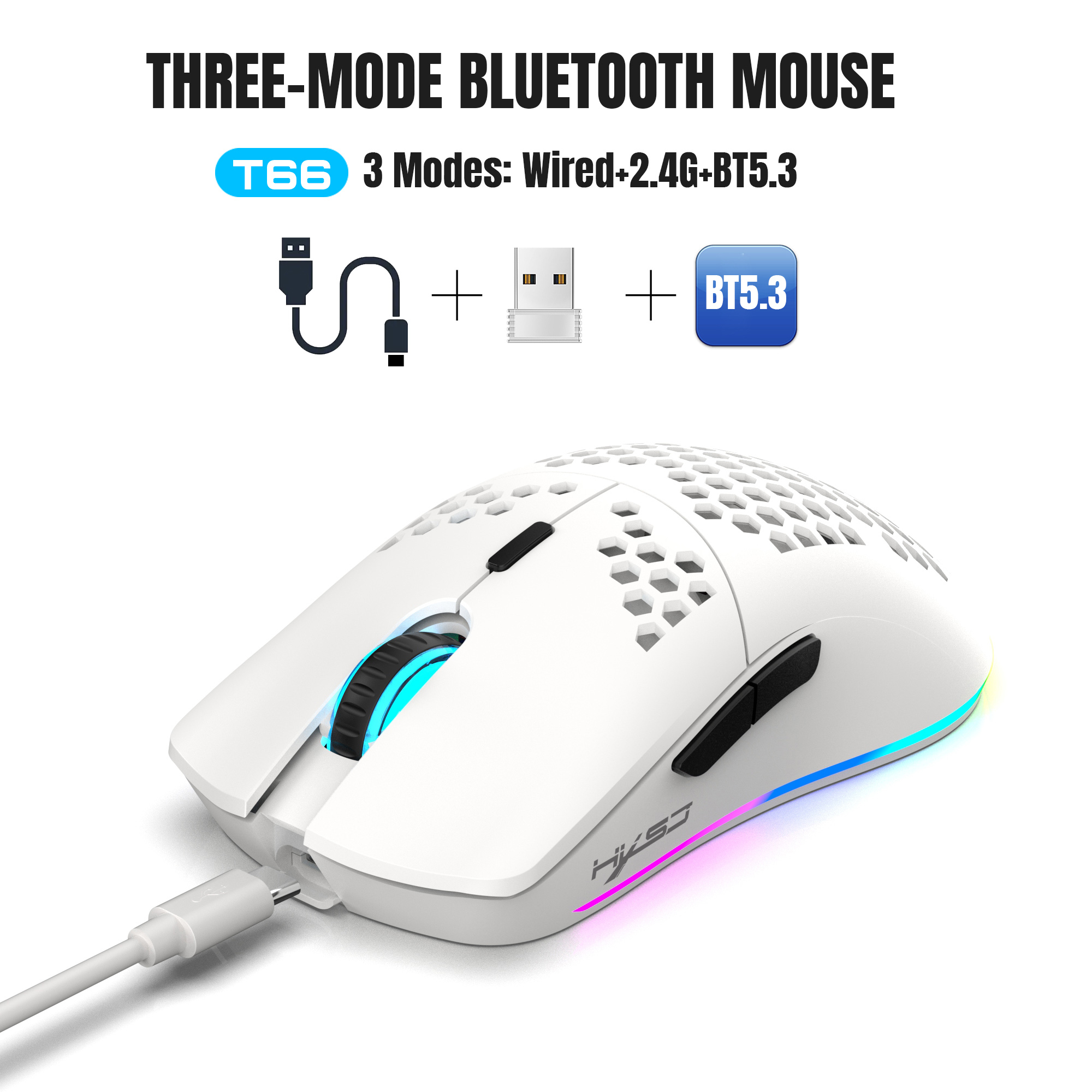 HXSJ T66 3-mode 10000DPI gamin - огляд і ціна Esports Gaming Mouse
