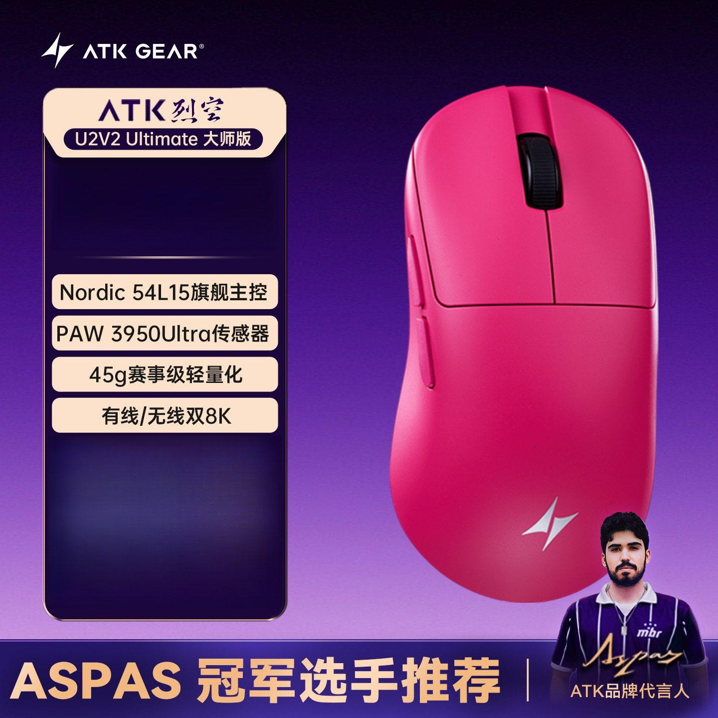 ATK BlazingSky U2V2 Wireless G - огляд і ціна Esports Gaming Mouse