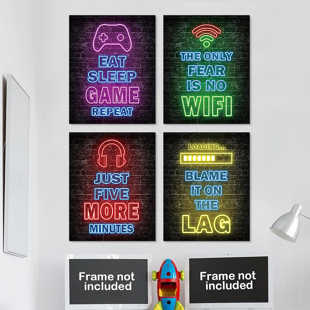 Cyberpunk Neon Wall Art - Retr - огляд і ціна Esports Gaming Bar